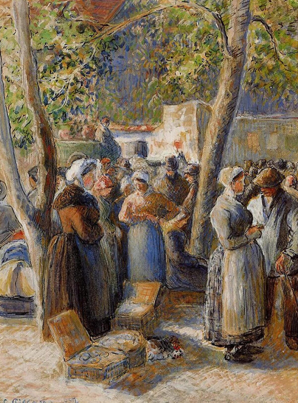 O mercado em Gisors – Camille Pissarro Camille Pissarro Master Apollon