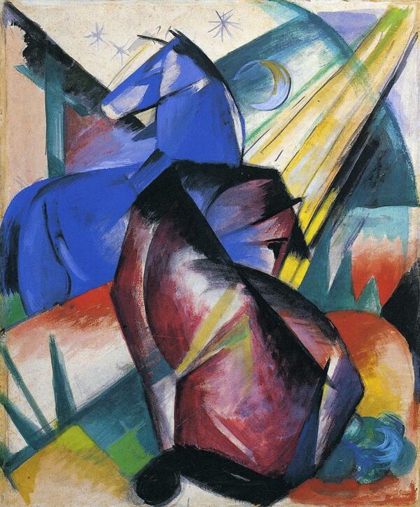 Dois cavalos, vermelho e azul – Franz Marc Franz Marc Master Apollon