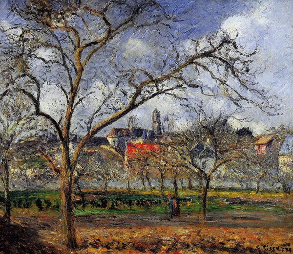 No pomar de Pontoise no inverno – Camille Pissarro Camille Pissarro Master Apollon