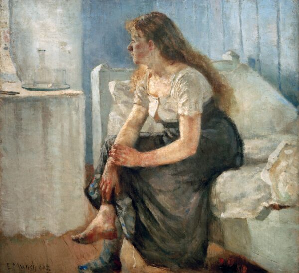 Matin (Menina sentada na cama) – Edvard Munch Edvard Munch Master Apollon