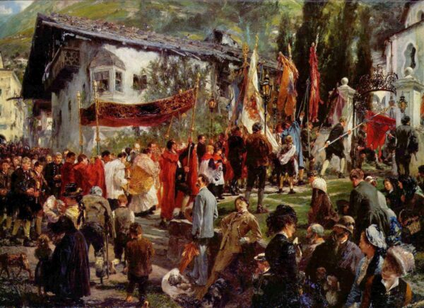 Procissão do Corpus Christi em Hofgastein – Adolph von Menzel Adolph von Menzel Master Apollon