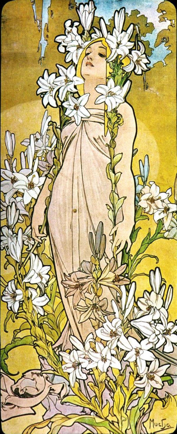 A flor: Lírio – Mucha Alphonse Mucha Master Apollon