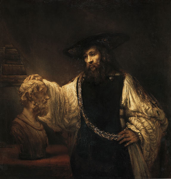 Aristóteles contemplando o busto de Homero – Rembrandt van Rijn Rembrandt van Rijn Master Apollon