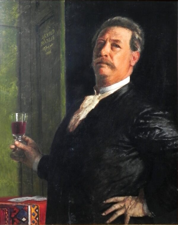 Autorretrato com o copo de vinho – Arnold Böcklin Arnold Böcklin Master Apollon