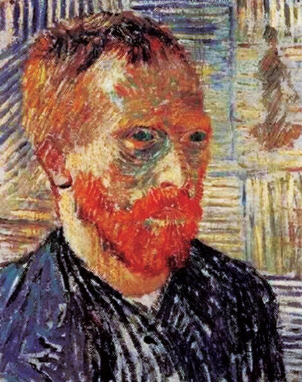 Autorretrato com uma estampa japonesa – Van Gogh Autoportraits de Vincent van Gogh Master Apollon