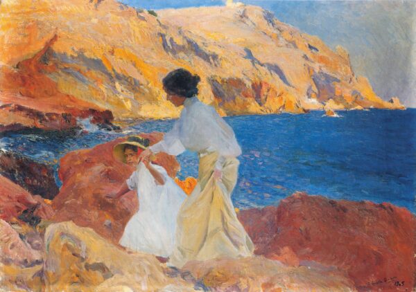 Clotilde e Elena nas rochas, Javea – Sorolla Joaquín Sorolla Master Apollon