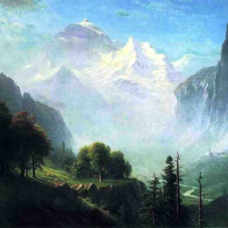 Chutes de Staubbach, perto de Lauterbrunnen, Suíça – Albert Bierstadt Albert Bierstadt Master Apollon