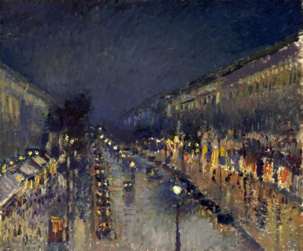 Boulevard Montmartre, Efeito da Noite – Camille Pissarro Camille Pissarro Master Apollon