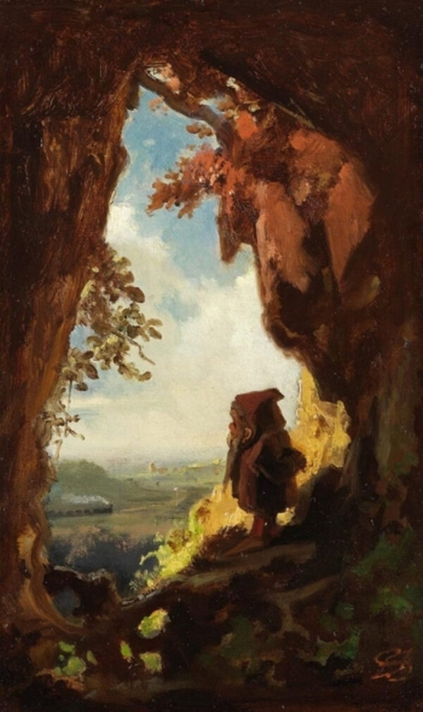 Gnome observando o trem – Carl Spitzweg Carl Spitzweg Master Apollon