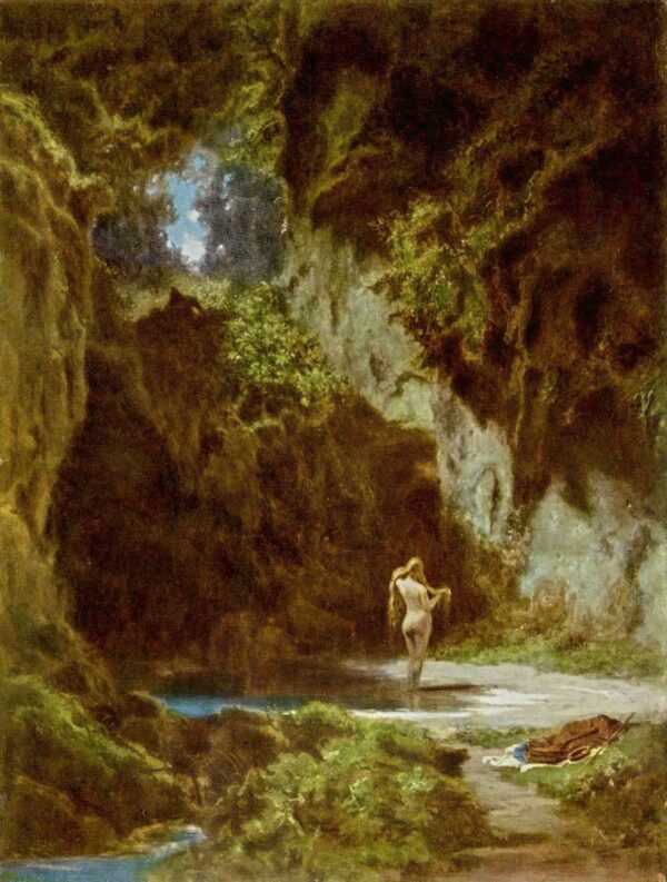 Ninfa no banho – Carl Spitzweg Carl Spitzweg Master Apollon