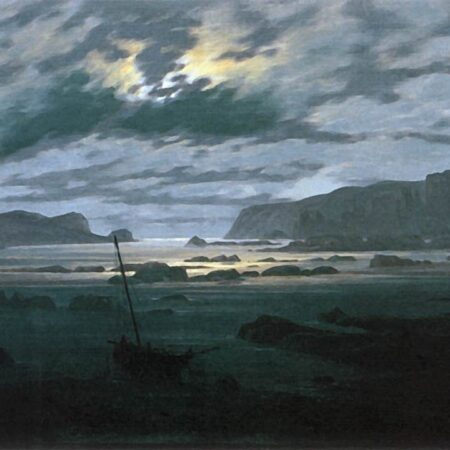 A mar do Norte ao luar – Caspar David Friedrich Caspar David Friedrich Master Apollon