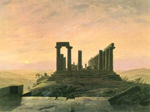 Templo de Juno em Agrigento – Caspar David Friedrich Caspar David Friedrich Master Apollon