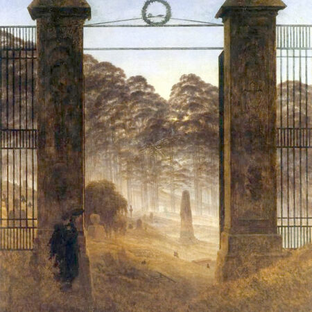 A Entrada do Cemitério – Caspar David Friedrich Caspar David Friedrich Master Apollon