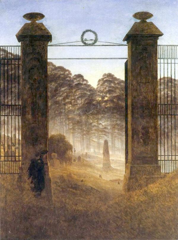 A Entrada do Cemitério – Caspar David Friedrich Caspar David Friedrich Master Apollon