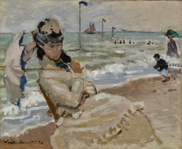 Camille na praia de Trouville – Claude Monet Claude Monet Master Apollon