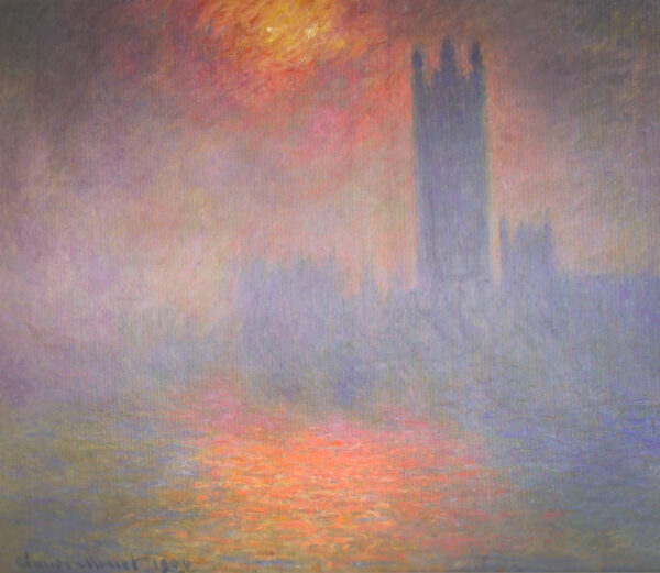 Londres, o Parlamento. Raio de sol na névoa (W 1610) – Claude Monet Claude Monet Master Apollon