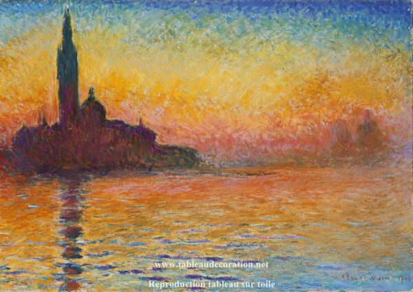 Saint-Georges-Majeur ao crepúsculo – Pintura de Claude Monet Claude Monet Master Apollon