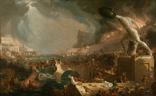 O curso do império: Destruição – Thomas Cole Quadros Populares Master Apollon