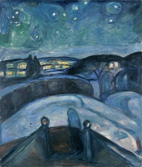 Noite Estrelada de Edvard Munch Edvard Munch Master Apollon