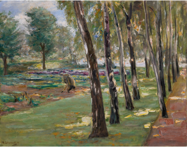 A alameda de bétulas no jardim de Wannsee – vista para o campo de repolhos – Max Liebermann Max Liebermann Master Apollon