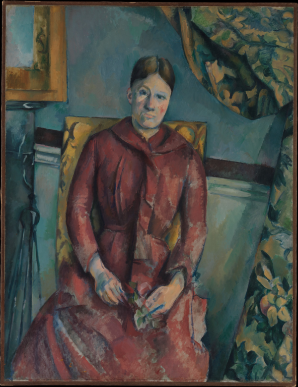 Madame Cézanne (Hortense Fiquet, 1850–1922) em um vestido vermelho – Paul Cézanne Paul Cézanne Master Apollon