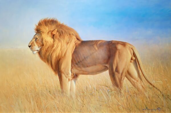 Leão na savana – 180 x 130 cm A Galeria de Arte Master Apollon Master Apollon