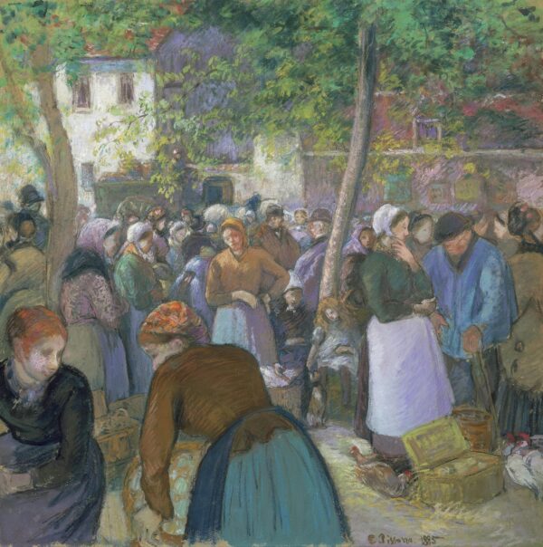 O mercado de aves, Gisors – Camille Pissarro Camille Pissarro Master Apollon