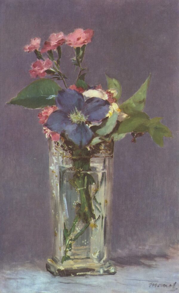 Clematis em um vaso de cristal – Edouard Manet Édouard Manet Master Apollon