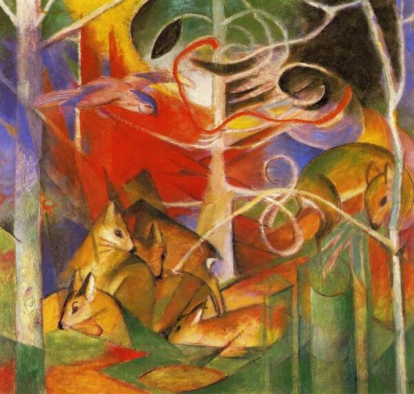 Cervos na Floresta I – Franz Marc Franz Marc Master Apollon