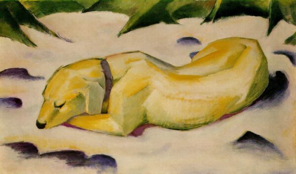 Cão deitado na neve – Franz Marc Franz Marc Master Apollon