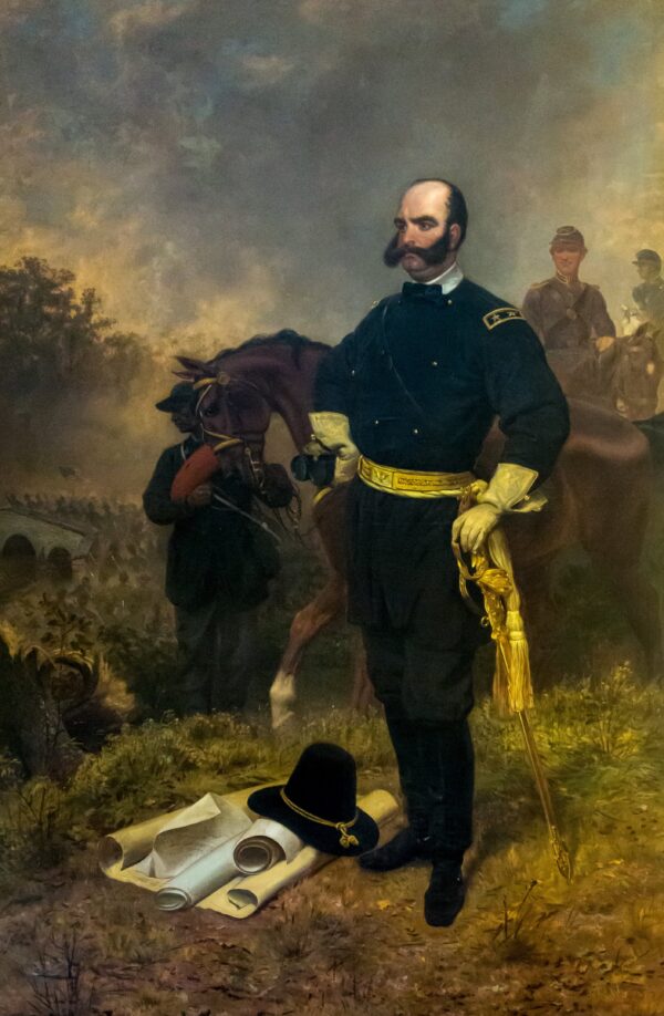 O general Ambrose Burnside em Antietam – Emanuel Leutze Emanuel Leutze Master Apollon