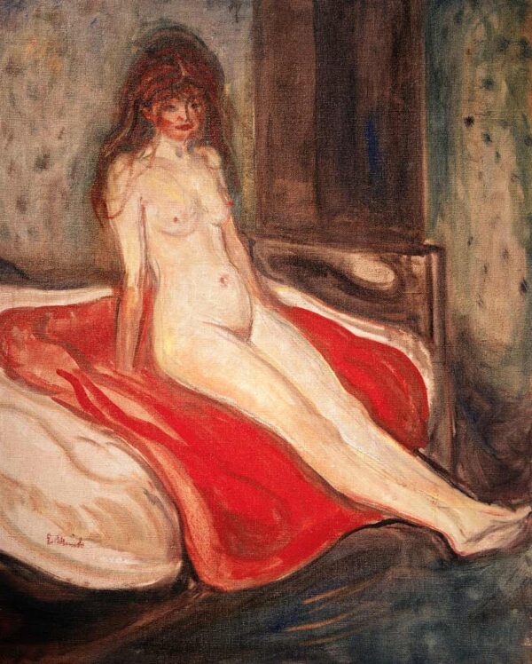 Menina sobre um tecido vermelho – Edvard Munch Edvard Munch Master Apollon