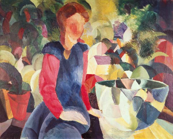 Menina com uma tigela de peixe – August Macke August Macke Master Apollon