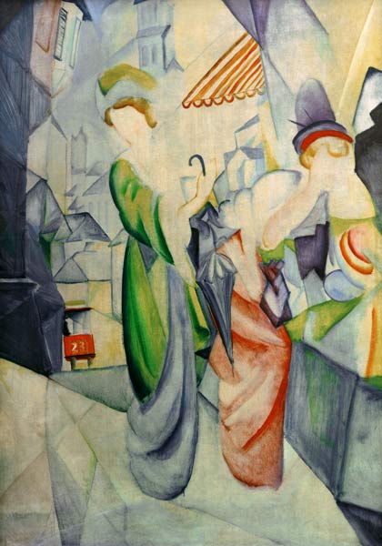 Mulheres brilhantes em frente à loja de chapéus – August Macke August Macke Master Apollon