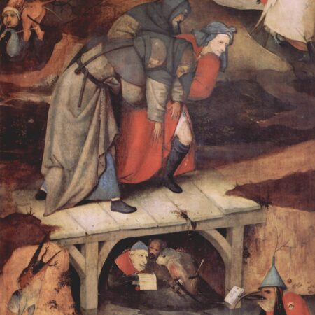 Detalhe do tríptico A Tentação de Santo Antão, por volta de 1501 – Jérôme Bosch Hieronymus Bosch Master Apollon