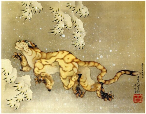 Tigre na Neve – Katsushika Hokusai Katsushika Hokusai Master Apollon