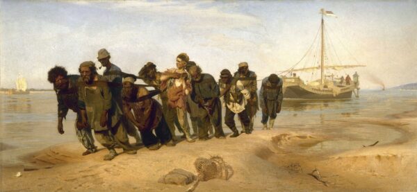 Os transportadores de barcaças no Volga – Ilya Repin Ilia Repin Master Apollon