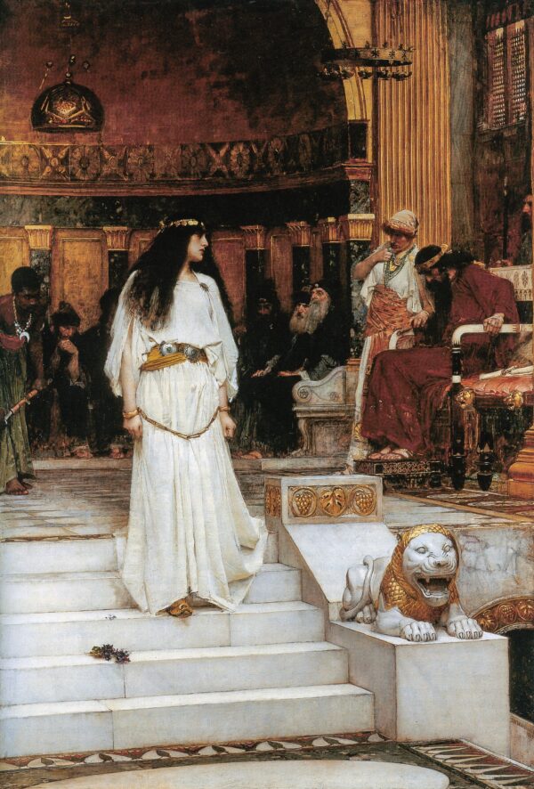 Mariamne deixando o assento do julgamento de Herodes – John William Waterhouse John William Waterhouse Master Apollon