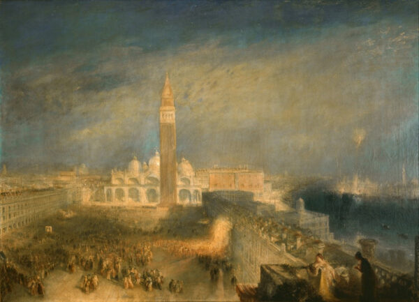 Júlia e sua criada no balcão da Praça São Marcos em Veneza – William Turner William Turner Master Apollon