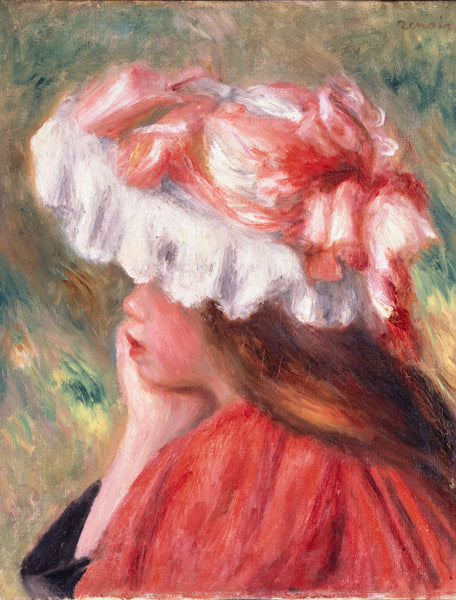 Uma jovem mulher com um chapéu vermelho – Pierre-Auguste Renoir Pierre-Auguste Renoir Master Apollon