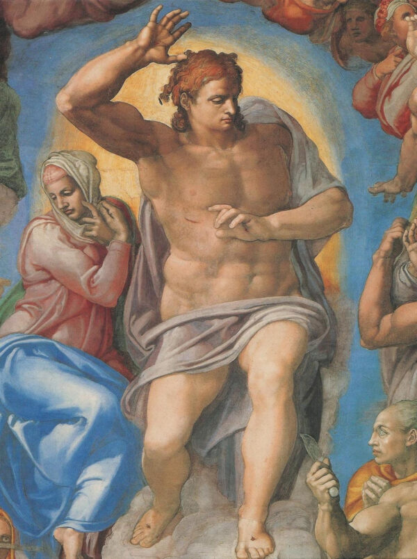 Julgamento Final – Cristo e Maria (Detalhe da Capela Sistina) – Michelangelo Michelangelo Master Apollon