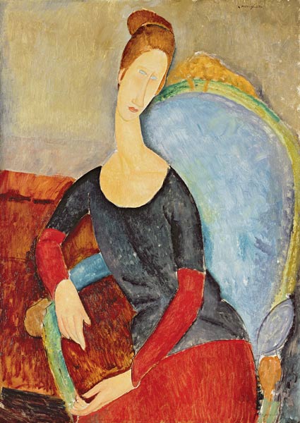 Mme Hebuterne em uma poltrona azul – Amedeo Modigliani Amedeo Modigliani Master Apollon