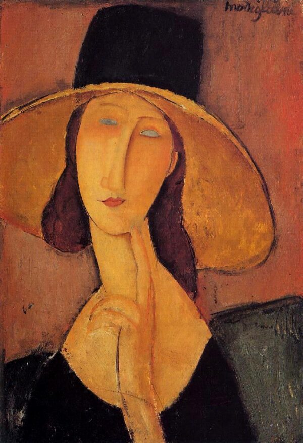 Jeanne Hébuterne com o grande chapéu – Amedeo Modigliani Amedeo Modigliani Master Apollon