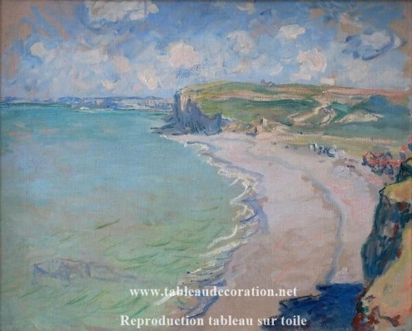 A praia em Pourville, pôr do sol – Pintura de Monet Claude Monet Master Apollon