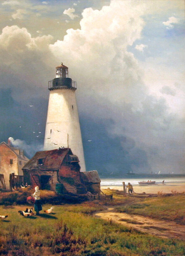 Farol de Sandy Hook – Edward Moran Edward Moran Master Apollon