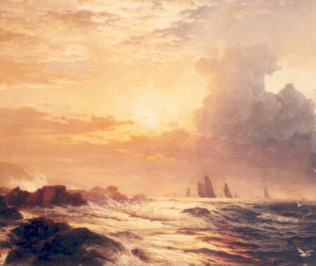 A navegação de recreio ao pôr do sol – Edward Moran Edward Moran Master Apollon