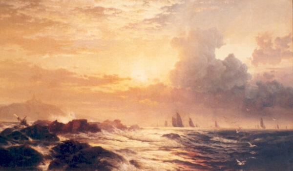 A navegação de recreio ao pôr do sol – Edward Moran Edward Moran Master Apollon