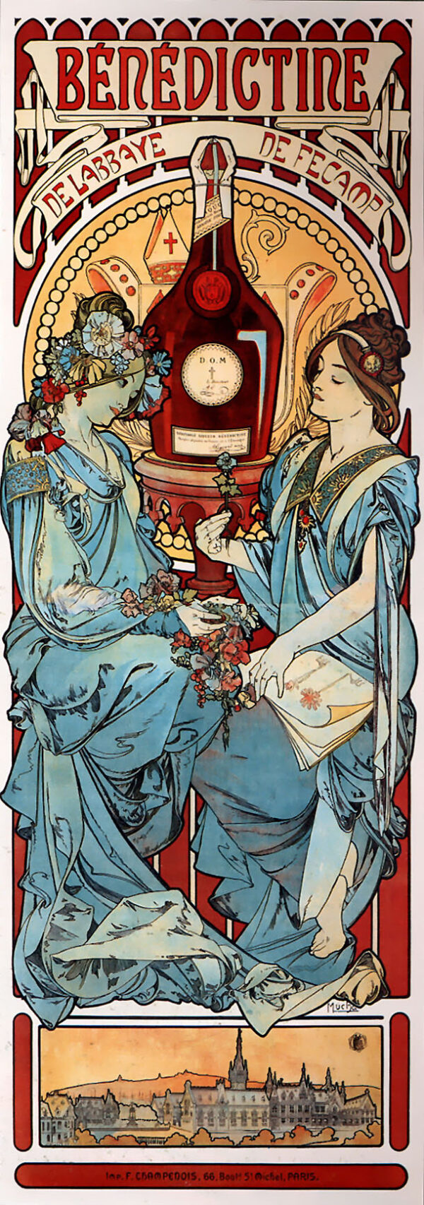 Pôster publicitário para a Bénédictine – Mucha Alphonse Mucha Master Apollon