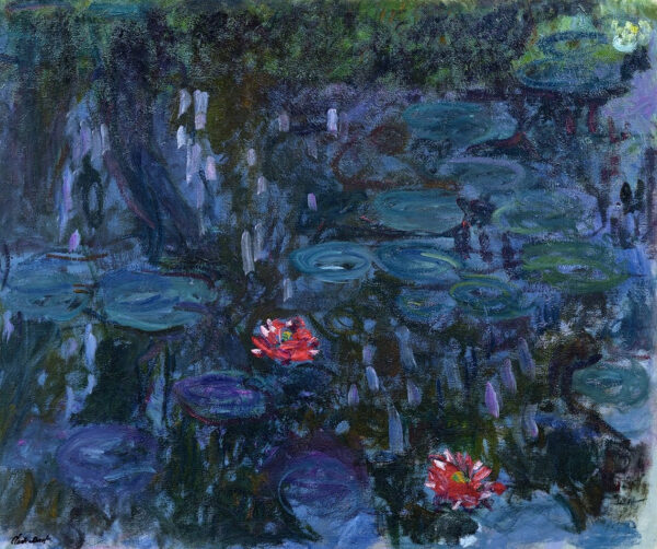 Ninféias, reflexos de salgueiro – Claude Monet “Os Nenúfares” de Claude Monet Master Apollon