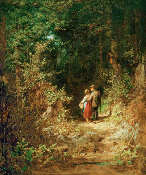 Amorosos em um bosque, por volta de 1860 – Carl Spitzweg Carl Spitzweg Master Apollon